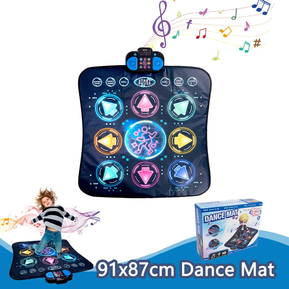 Dancing Blanket Kids Electronic Dance Mat Double Players Mode with 9 Levels Kid Floor Music Blanket Educational Toys Xmas Gifts