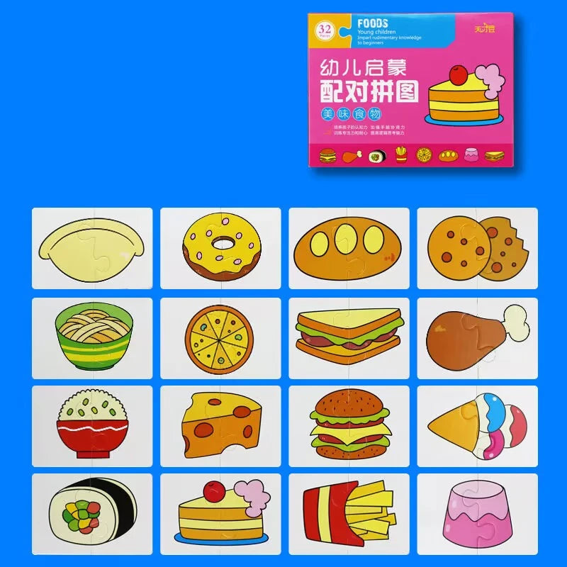 Montessori Cards Educational Toys for Children Learning Educational Puzzles Develop Cognitive Games for Babies Kids Baby Novel