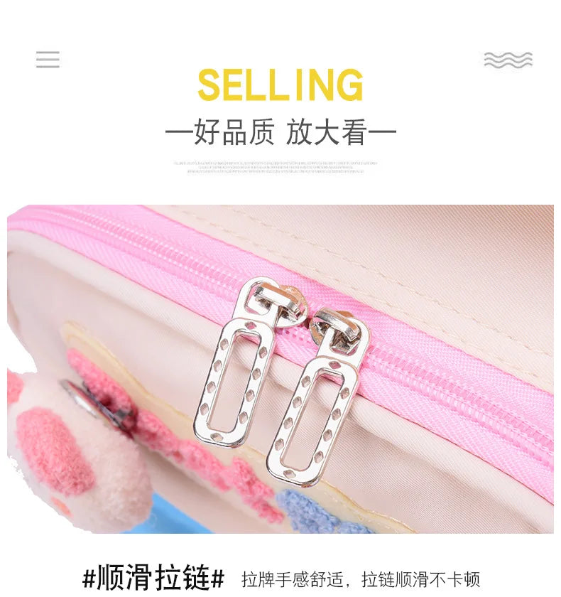 Cute School Bag for Girls Adorable Cartoon Bear Backpack Toddler Kids Backpack Lightweight Kindergarten Boys Children's Bag Gift