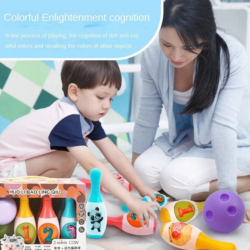 Children's Bowling Toys For Boys And Girls Indoor Sports Balls For Children Parent-Child Interaction Puzzle And Early Education