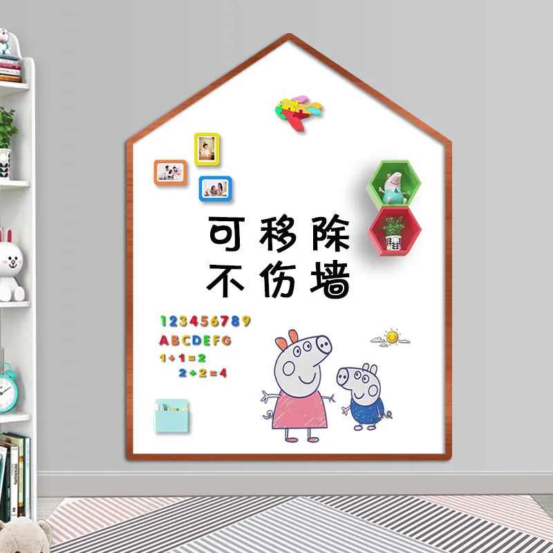 Magnetic Removable Soft Whiteboard Sticker - Erasable Kids Doodle Board for Office Home, No Wall Damage