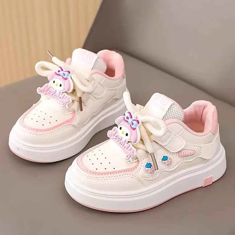 Kids'Casual Shoes Sneakers PU Leather Spring Autumn Outdoor Sport Shoes For Girls Anti-slip Breathable Pink Red Size 26-37
