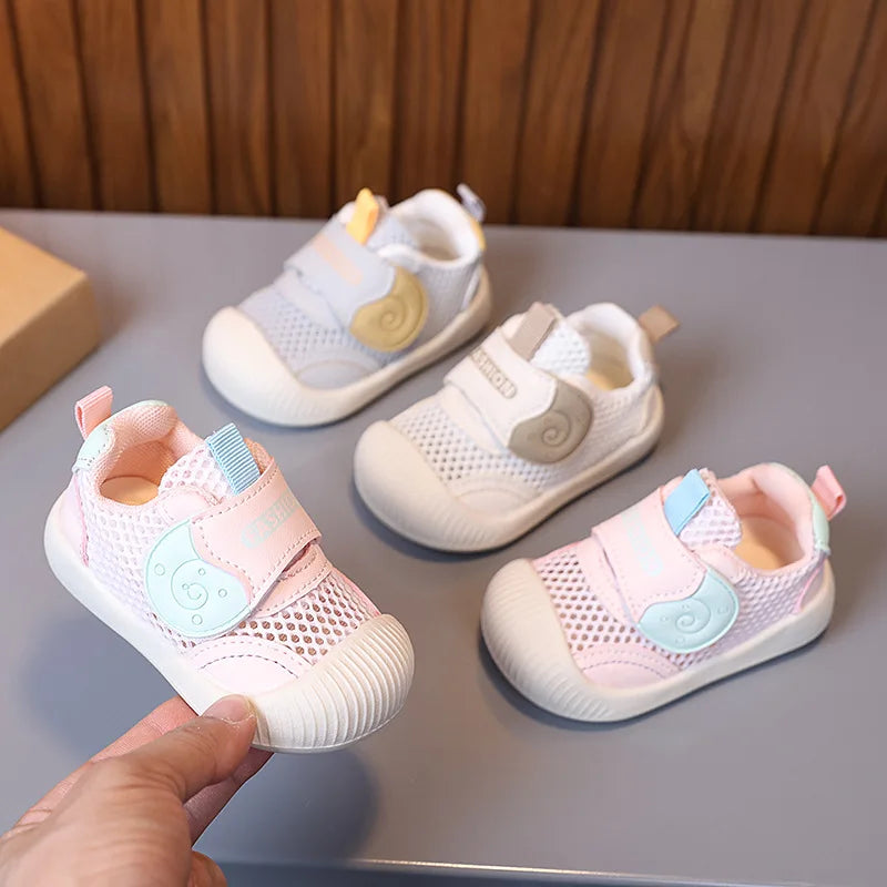 Kid Sneakers 2025autumn New Breathable Baby Shoe Soft Sole Walking Shoe Mesh Girl Sneakers Allmatch Kid Shoes Кроссовки Детские