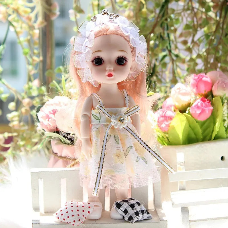 17cm Dolls 1/8 BJD Doll Princess Dress Up Boneca Children's 13 Joints Toys Dolls for Girls Dolls Multi-joint Kids Birthday Gifts