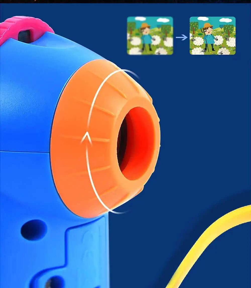Children's Storybook Torch Projector Kaleidoscope Sky Handrail Galaxy Night Light Up Cartoon Baby Toy For Kids Educational Toys
