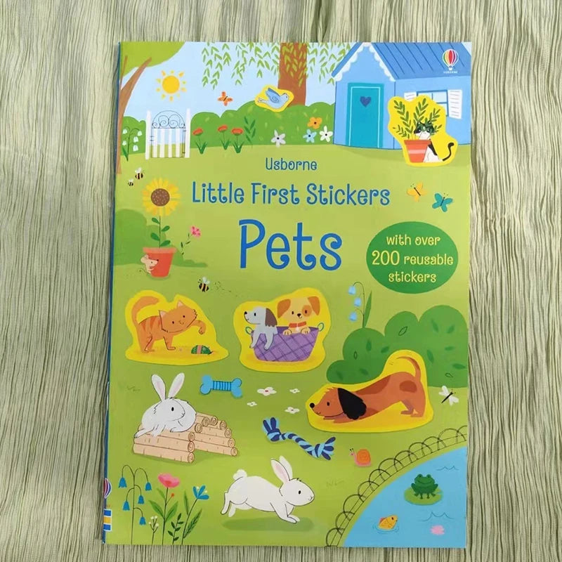 Toddler Reusable Sticker Travel/Animals Books Cartoon DIY Educational Preschool Cognition Learning Toys for Child Age 3-8 Gifts