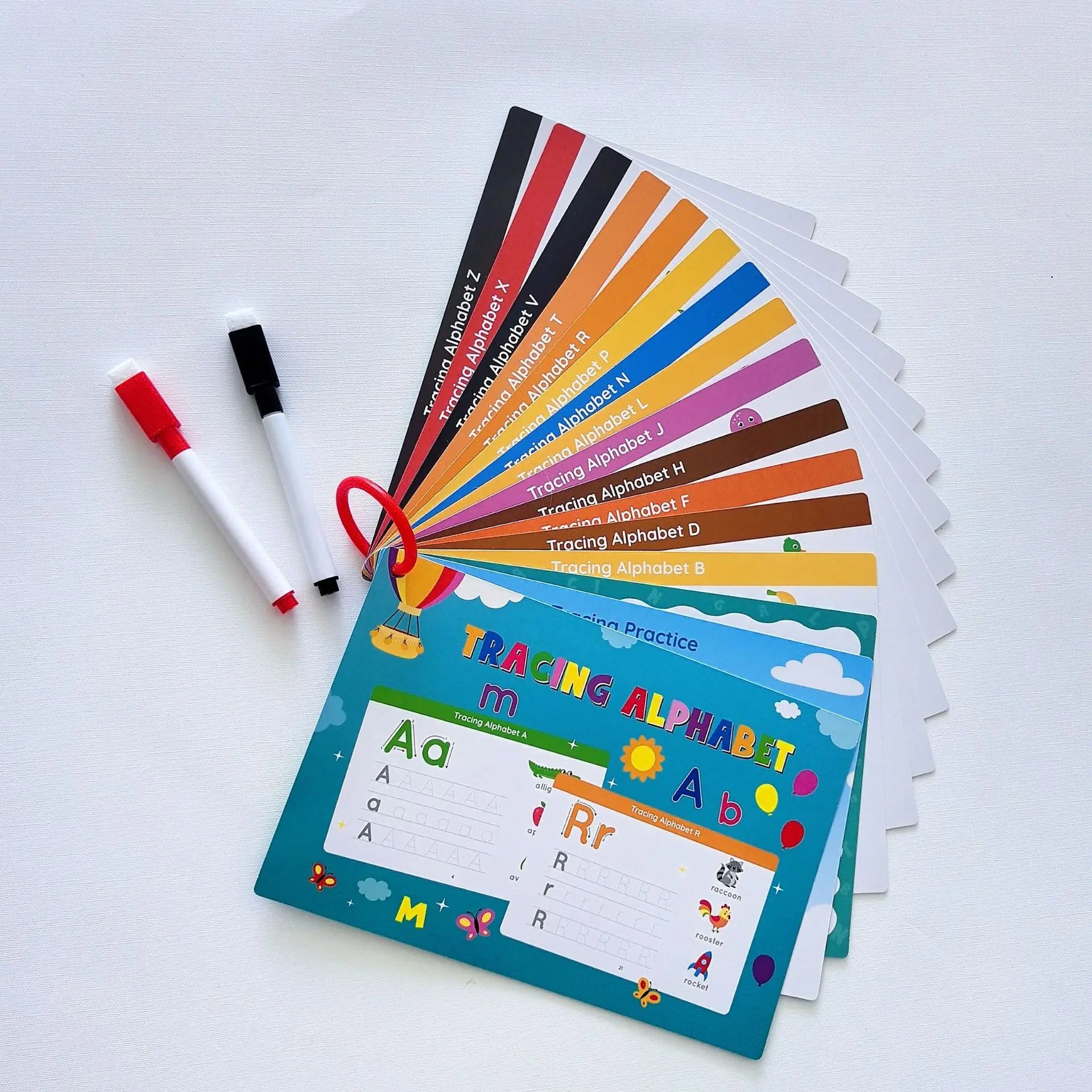 Children's Montessori Early Education Handwriting Exercise Book Reusable Word Writing Practice with Pen Training Card