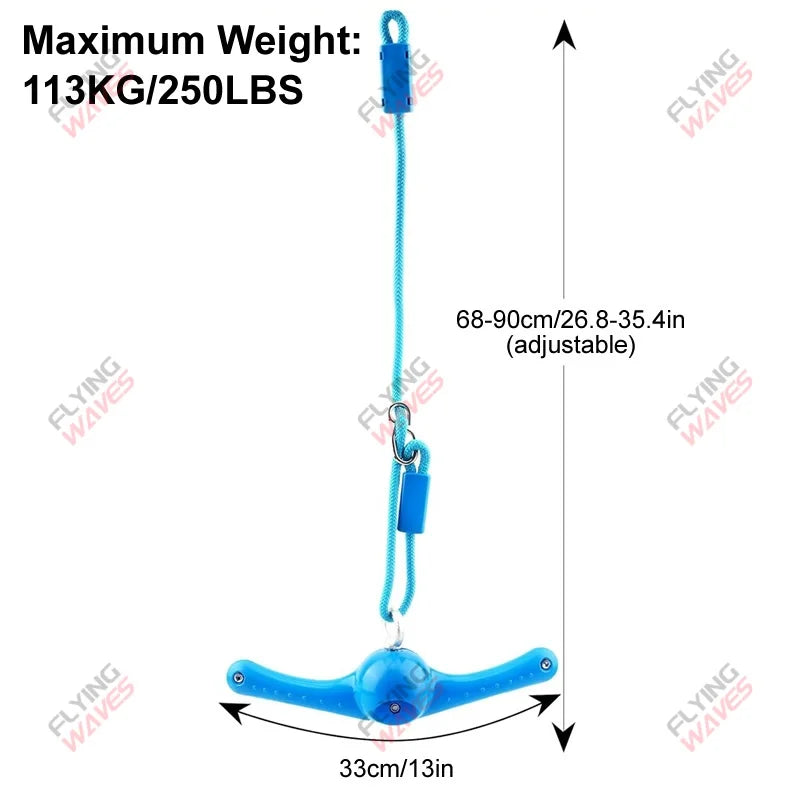 Kids Twister Swing 360° Spin Handle Swing Adjustable Playground Backyard Ninja Slackline Training Accessories Swing Attachment