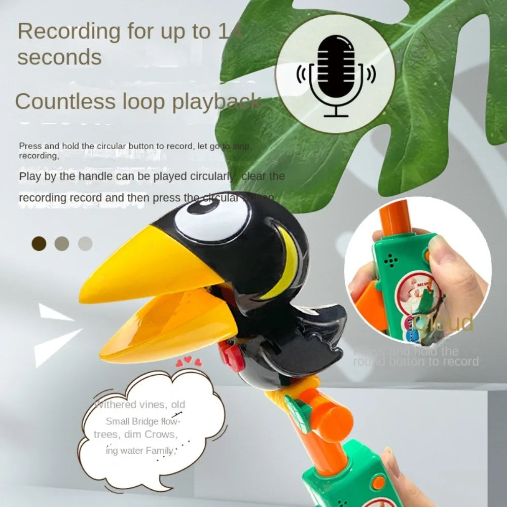 Educational Talking Record Electric Talking Parrot Repeats Imitate Speaking Birds Animal Funny Recording Talking Toys Baby