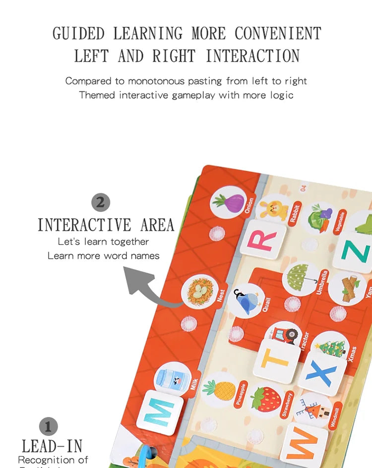 Early Education Puzzle Enlightenment Busy Book, Multiple Themes of Cognitive Tear-Off Toy Book, Early Development of Concentration and Hand-Eye Coordination