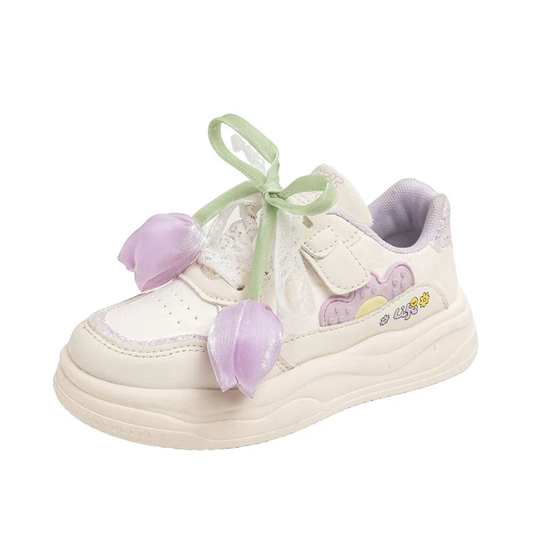 2025 Fashionable Comfortable Spring Autumn Children's Floral Casual Sneakers for Girls Children's Sports Shoe