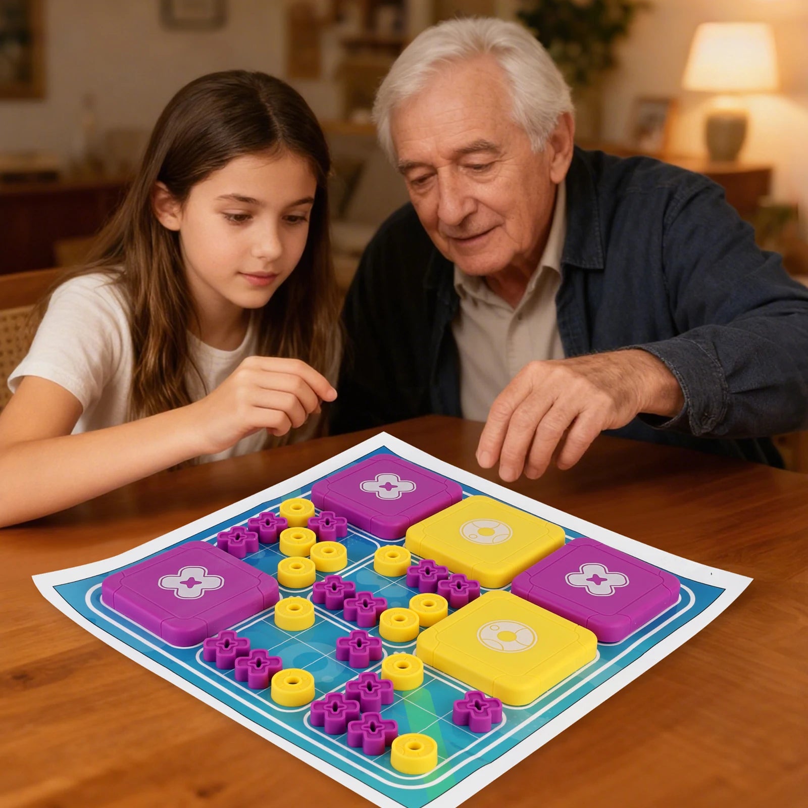 3-in-1 Tic Tac Toe Bolt Game Handheld Puzzle Set Travel-Friendly Great for Christmas Party Games Family Fun Game Night