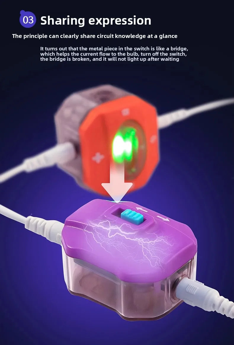 Circuit Experiment Building Blocks Toy Assembly Science Experiment Set Physics Enlightenment Wholesale DIY Science Education Ass