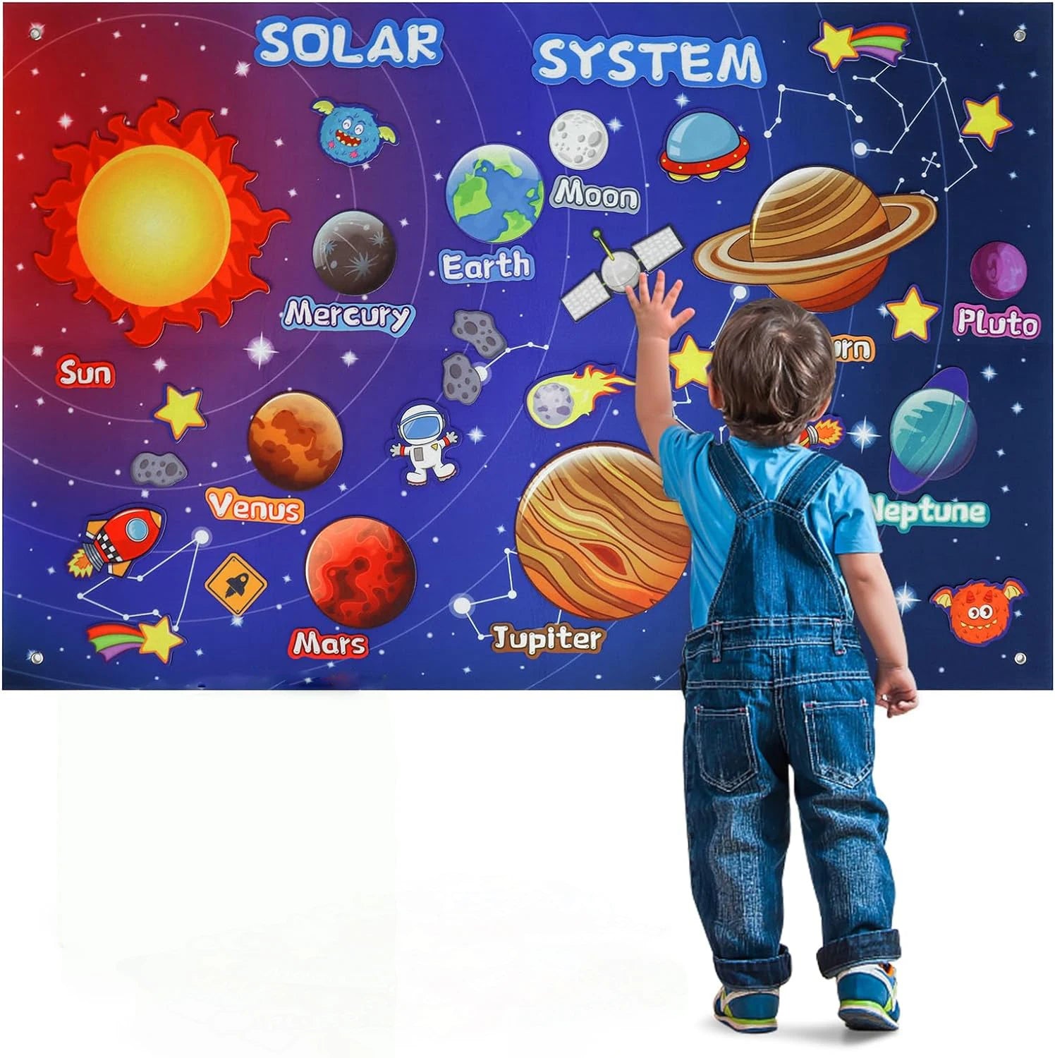 Zoom Animal Felt Story Board Montessori Early Learning Toy Themed Storytelling Flannel Toys Interactive Game Wall Hanging Gifts