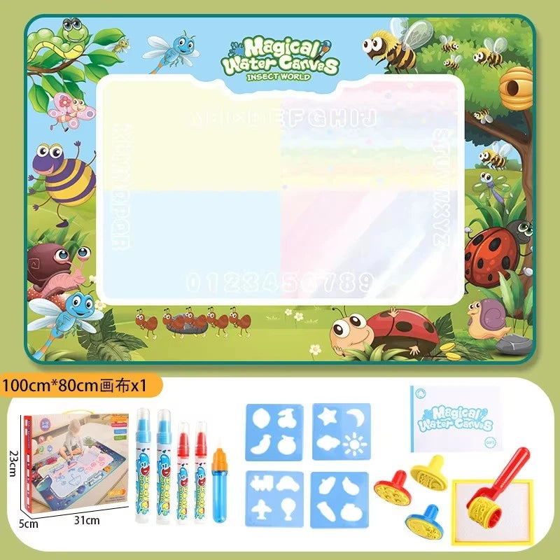 Oversized Magical Water Canvas pens Montessori Toys Learning Blanket Writing Children Drawing Repeated Graffiti Painting kid toy