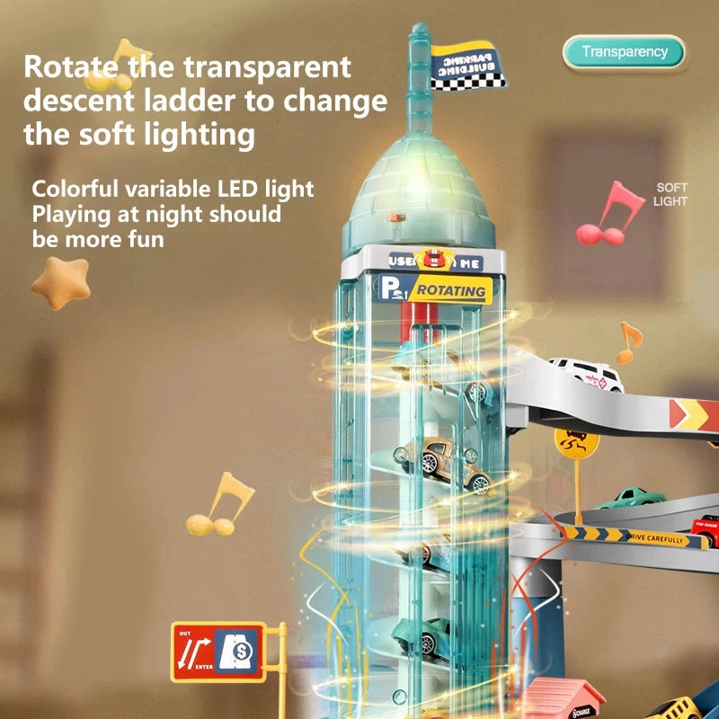 Lion Theme Car Track For Children Diecasts Holiday Gifts Birthday Hot Wheels Kids Educational Race Toys Racing Rail Cars