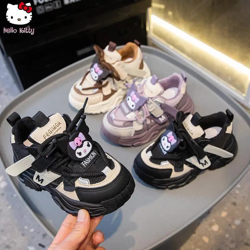 Anime Girls Kuromi Autumn New Board Shoes Sanrio Sports Dad Shoes Children Cartoon Kawaii Comfortable Breathable Casual Shoes