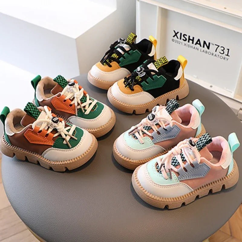 New Kids Casual Shoes Student Running Shoes Boys & Girls Sneakers Kids Walking Shoes Hiking Shoes Breathable and Non-slip