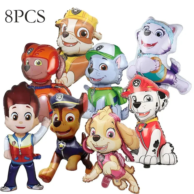 Paw Patrol Birthday Decorations Paw Patrol Tableware Plates Cups Balloons Banner Backdrop Cake Toppers Gift Bags Party Supplies