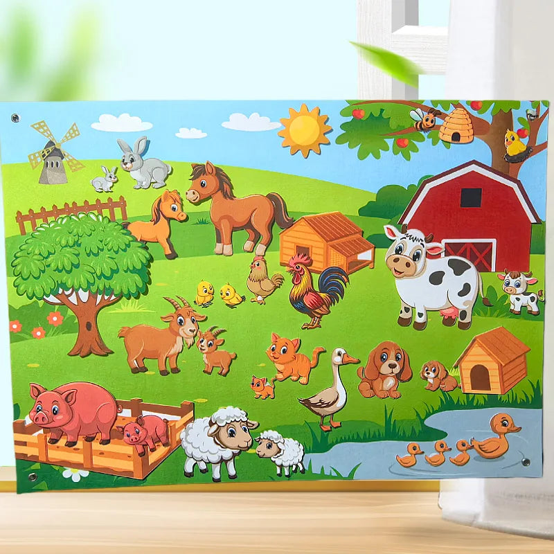 Montessori Felt Calendar Sensory Story Board for Toddlers，Interactive Classroom/Home Early Learning Wall Hanging Gifts