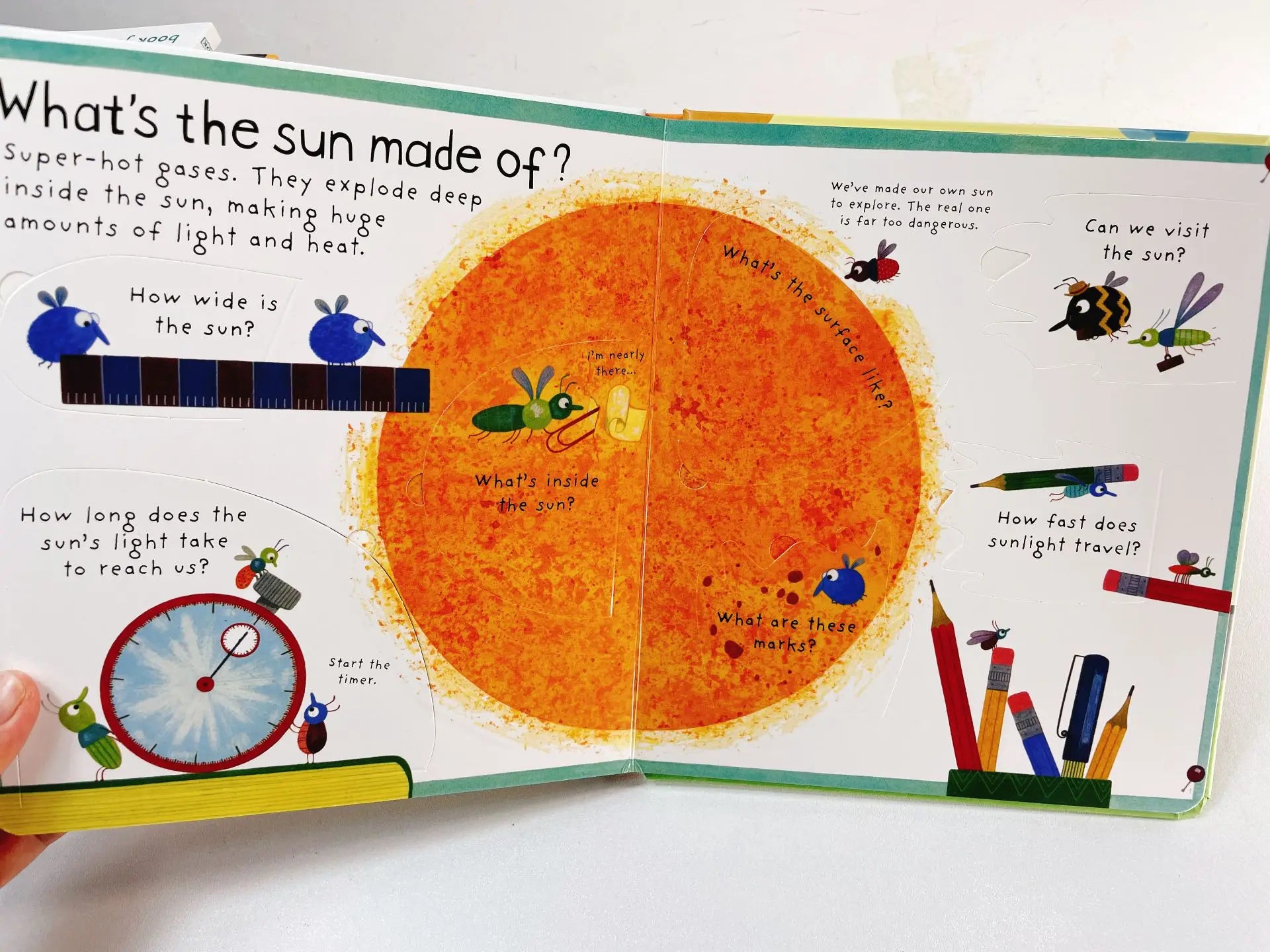 First Questions and Answers Why Does the Sun Shine? Usborne Lift the flap Children's Activity English Board Book