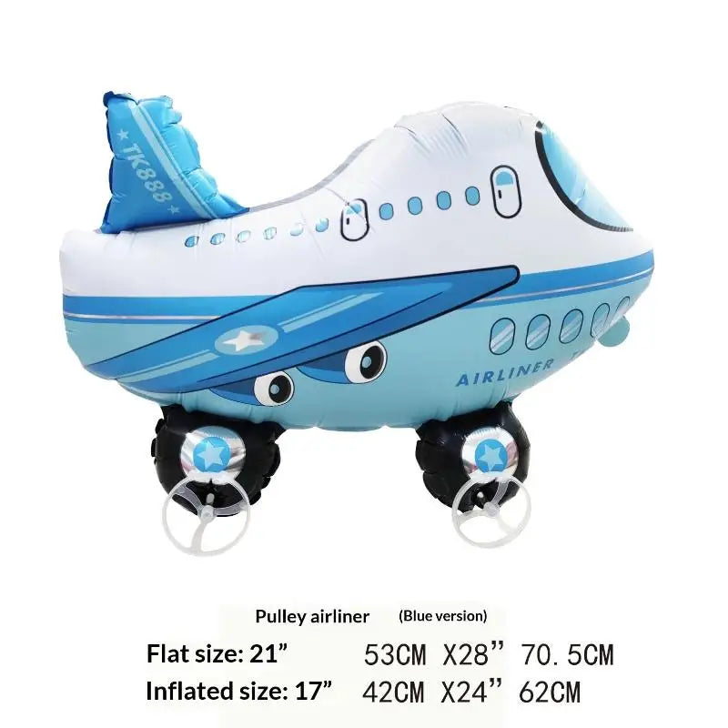 4D Cartoon Foil Balloons Elephant Stand Walking Balloon With Wheel For Kids Birthday Party Decoration Baby Shower