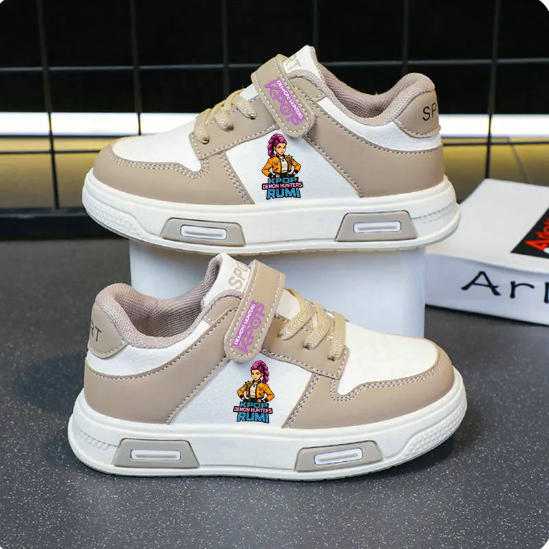Kpop Demon Hunters Kids shoes Children Sneakers For Girls Shoe Autumn White Shoe Casual Running Shoe Anti Slip Soft Sole Tenis