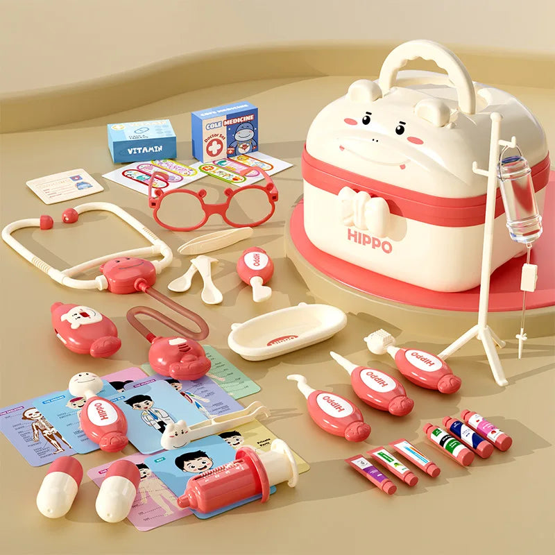 Children Doctor Medical Kit Play Set Storage Box Children Hospital Nurse Game Toys Kids Girls Boys Gift Cute Educational Toys