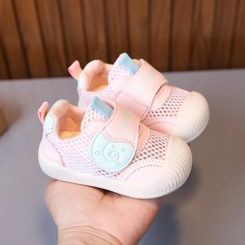 Kid Sneakers 2025autumn New Breathable Baby Shoe Soft Sole Walking Shoe Mesh Girl Sneakers Allmatch Kid Shoes Кроссовки Детские