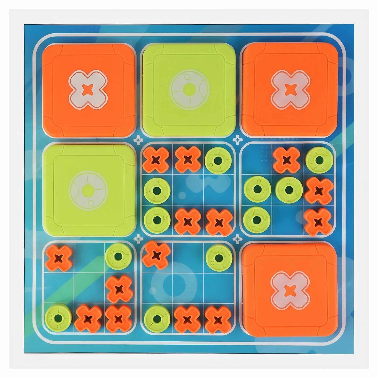 3-in-1 Tic Tac Toe Bolt Game Handheld Puzzle Set Travel-Friendly Great for Christmas Party Games Family Fun Game Night