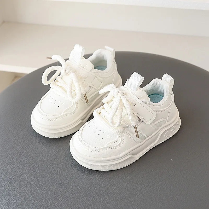 Leisure sports shoes 2025autumn new women's running shoe simple flat bottom anti slip versatile outdoor shoes boys and girls