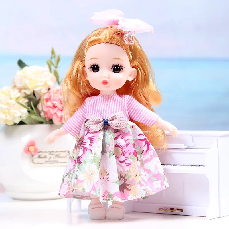 17cm Dolls 1/8 BJD Doll Princess Dress Up Boneca Children's 13 Joints Toys Dolls for Girls Dolls Multi-joint Kids Birthday Gifts