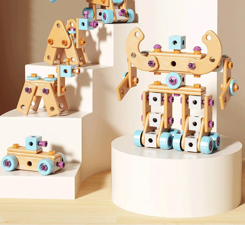 DIY Nut Hand Disassembly Assembly Puzzle Simulated Screwing Toolbox Early Educational Kids Toy Shape Insert Blocks Toys For Boys