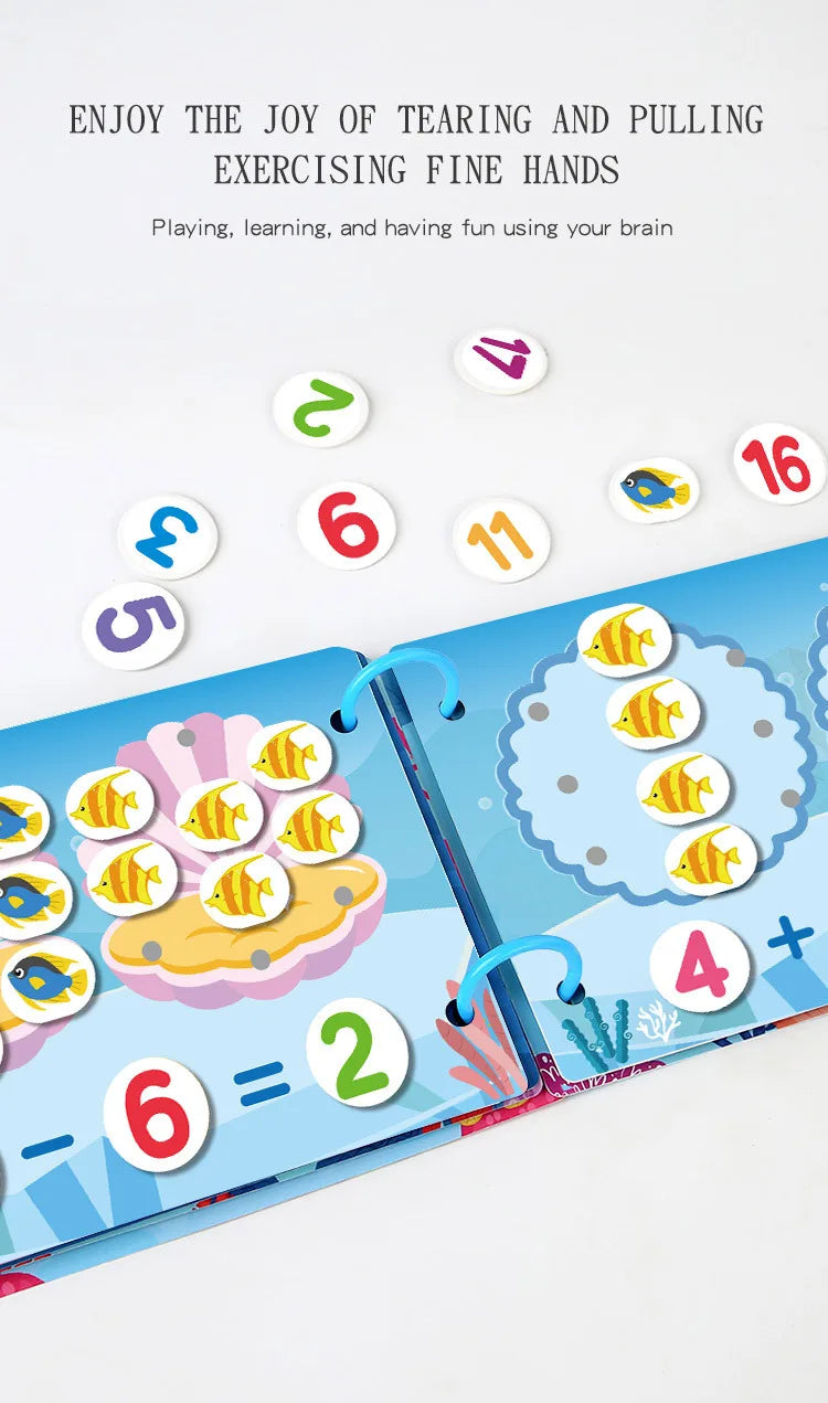 Montessori Baby Busy book My First Quiet Book Paste Early Learning Education Toy Children Toy Matching Montessori Toys for Baby