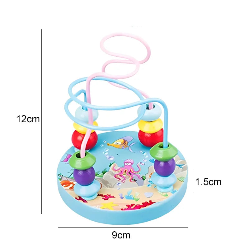 Children Wooden Toys Shape Matching Kids Montessori Early Education Toy Clock Rainbow Tower Caterpillar Around Beads Gifts TMZ