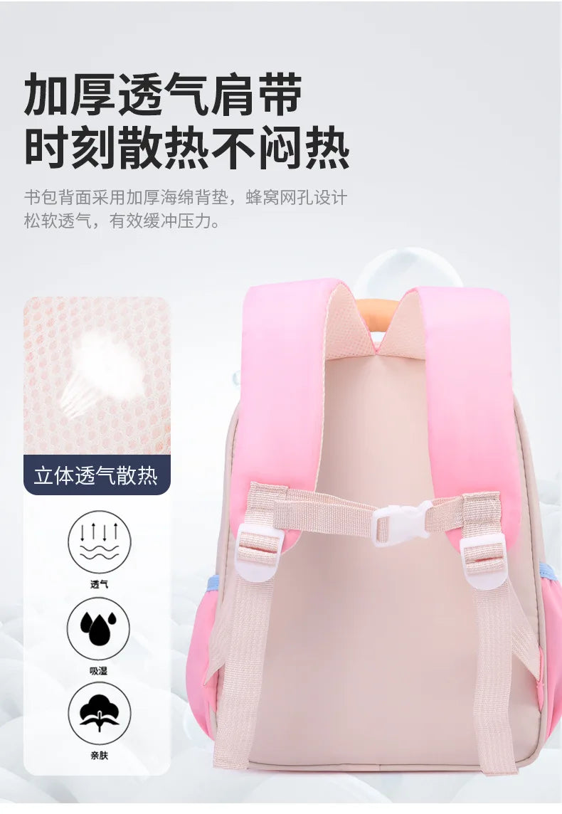 Cute School Bag for Girls Adorable Cartoon Bear Backpack Toddler Kids Backpack Lightweight Kindergarten Boys Children's Bag Gift