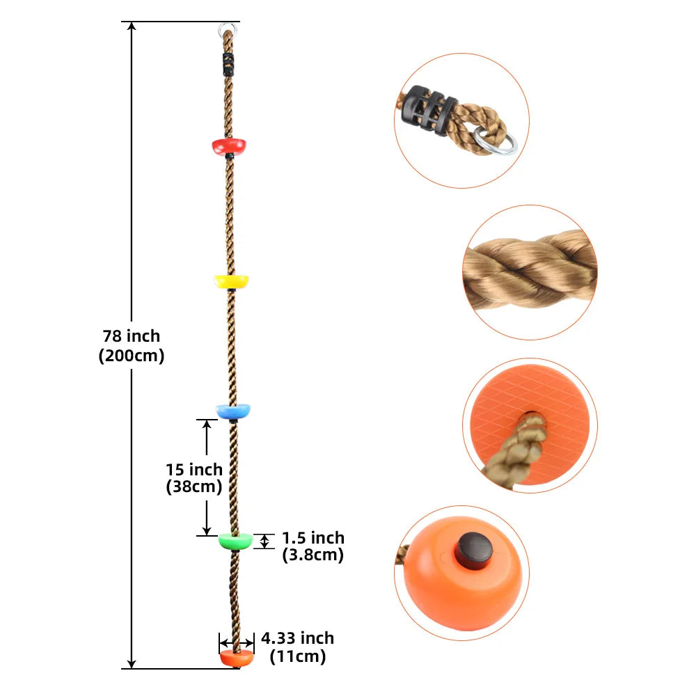 Ninja Tree Swing Toys Warrior Obstacle Course for Kids with Pulley Kit with Accessories Monkey Bars Gym Rings Climbing Ladder