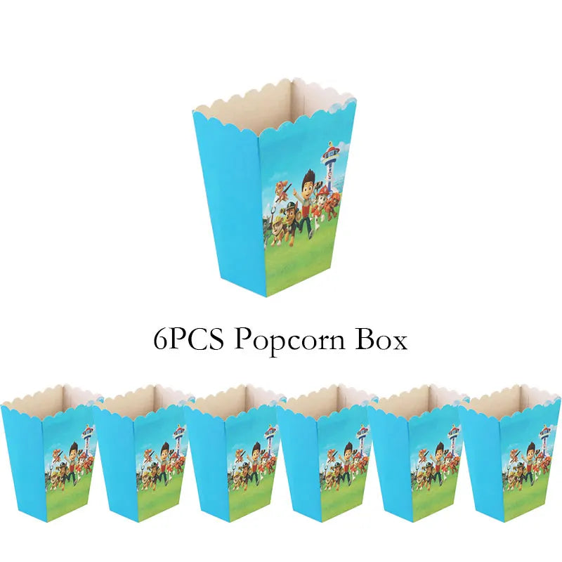 Paw Patrol Birthday Decorations Paw Patrol Tableware Plates Cups Balloons Banner Backdrop Cake Toppers Gift Bags Party Supplies