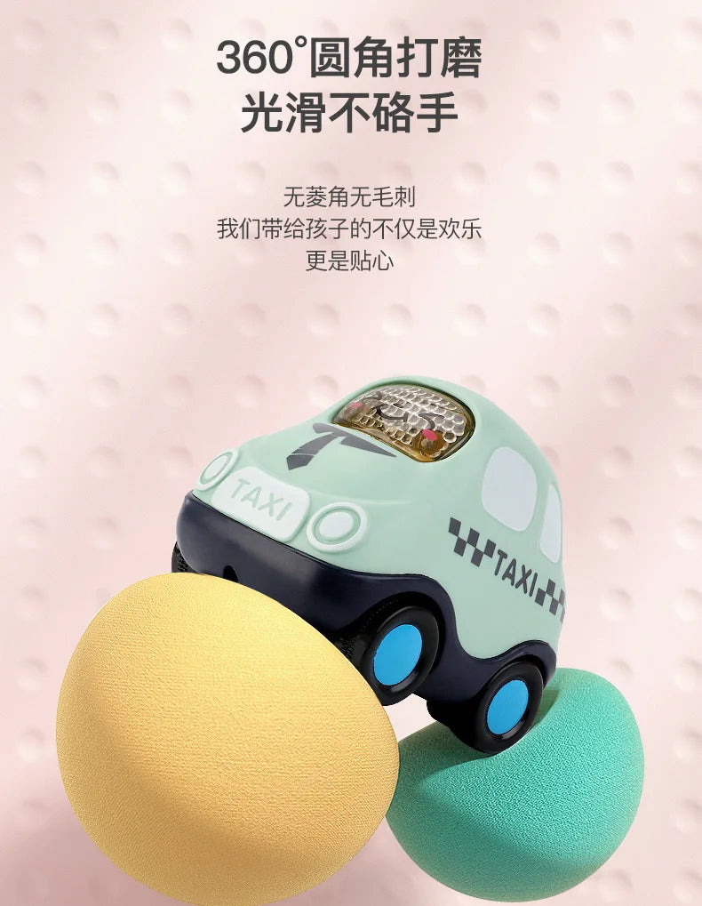 Cartoon Inertia Mini Car Toy Set Ambulance Police Car School Bus Fun Simulated Real Car Model Toys Boy's Birthday Surprise Gifts