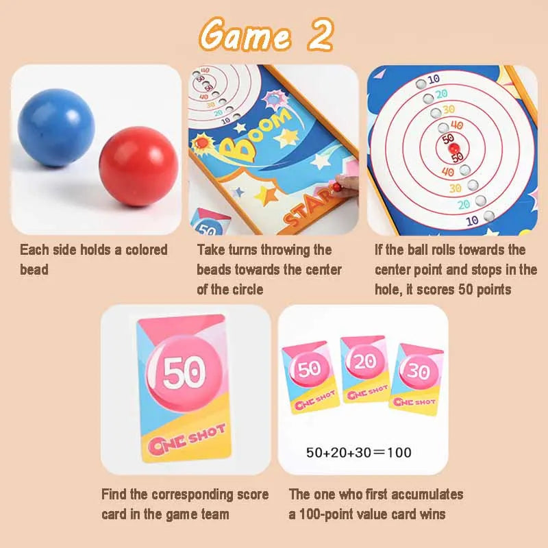 Kids Pinball Machine Board Games Flipper Pinball Battle Table Toy Logical Thinking Brain Teaser Game Party Social Toy Xmas Gift