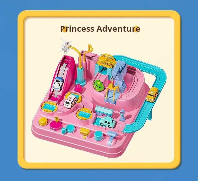 Racing Rail Car Model Educational Toys Children Track Adventure Game Brain Mechanical Interactive Train Animals Space Rocket Toy