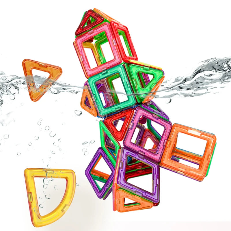 Magnet Building Tiles Magnetic Blocks Construction Set DIY Montessori Educational Toy Gifts for Preschool Boys Girls Toddlers