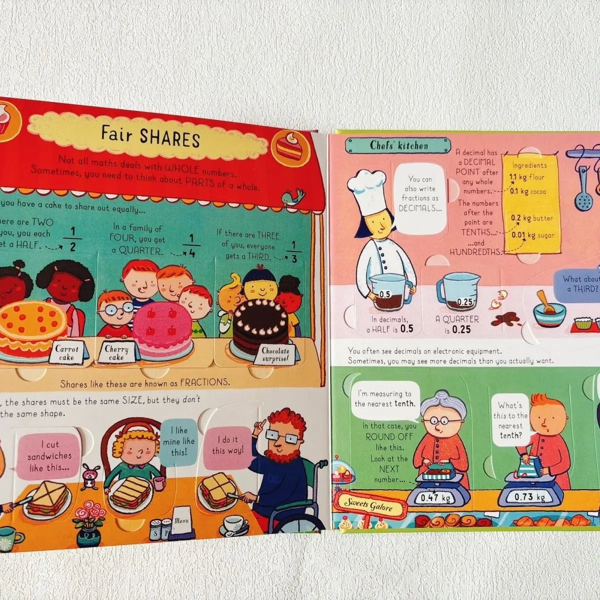 Usborne Look inside Maths Uncover the Secrets of Mathematics Children's STEM Cardboard Flip Flip Science Picture Book