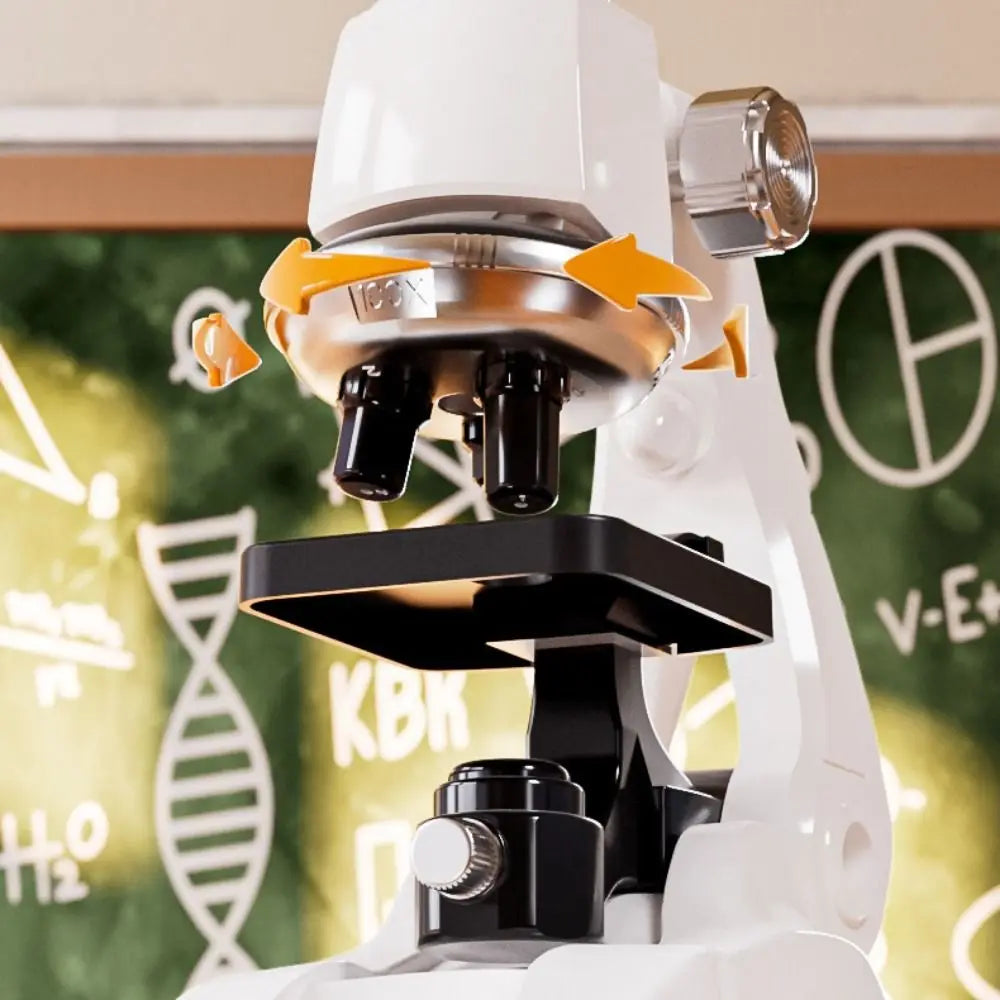 200x 600x 1200x Children Microscope Kit HD Adjustable Pocket Microscope Observing Bacteria Biological Science