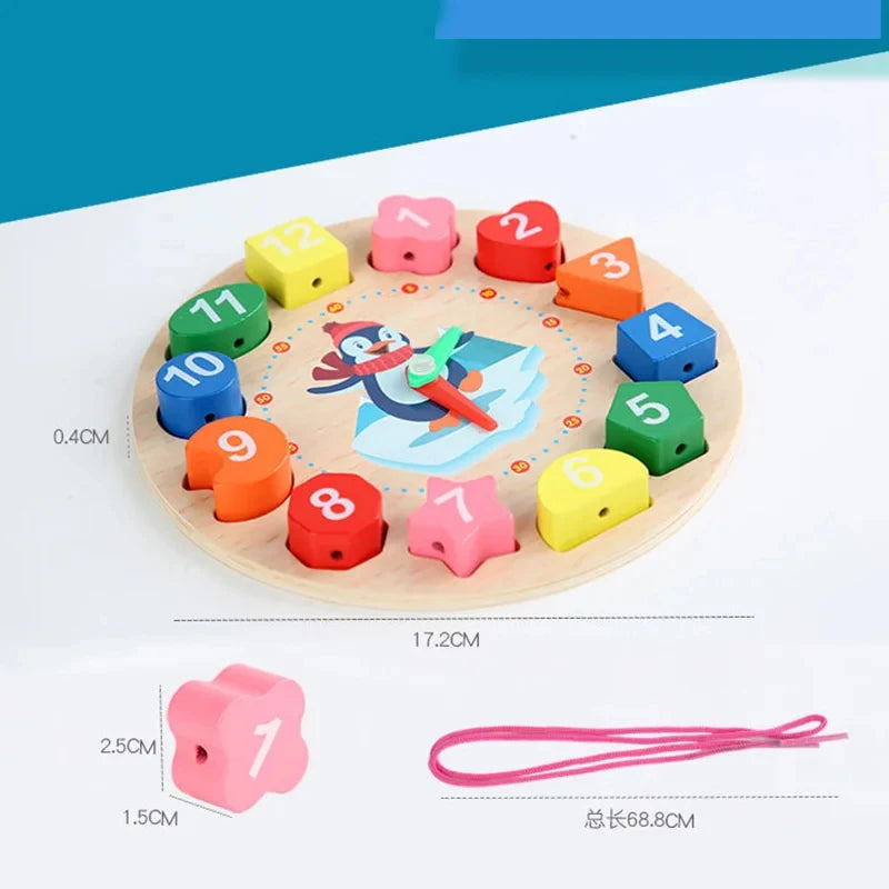 Montessori Wooden Toys for Babies 1 2 3 Years Boy Girl Gift Baby Development Games Wood Puzzle for Kids Educational Learning Toy