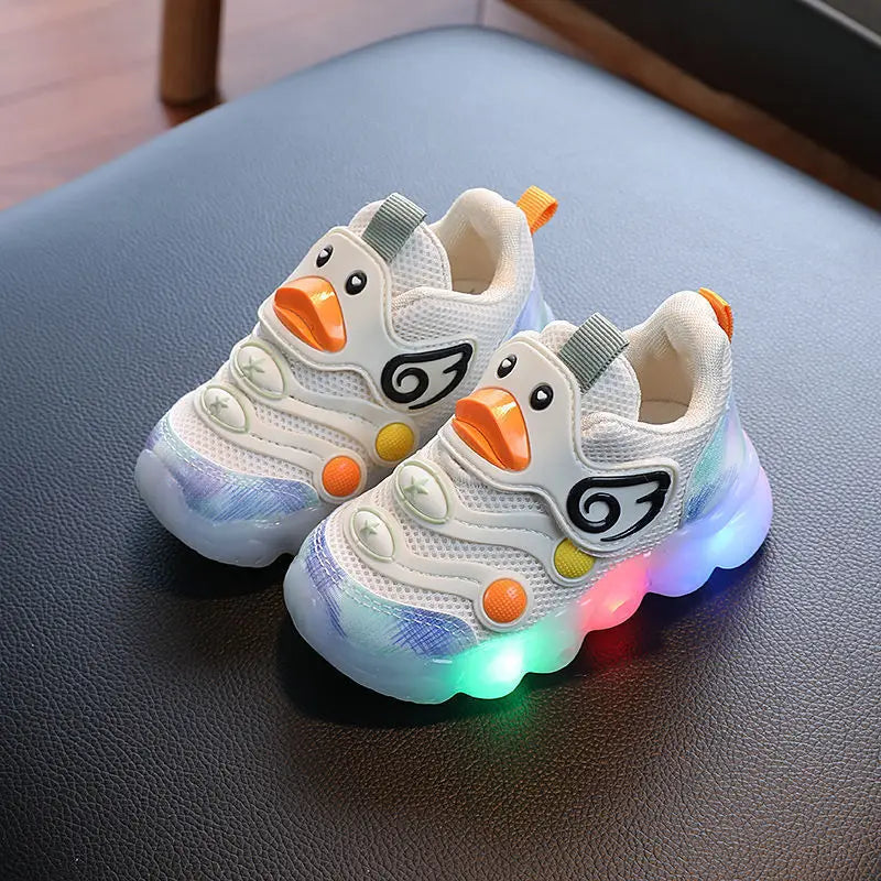 Кроссовки Cartoon Girl Shoe 2025autumn New Kid Luminous Shoe Cute Baby Shoe Soft Sole Boy Running Shoes Versatile Gril Sneakers