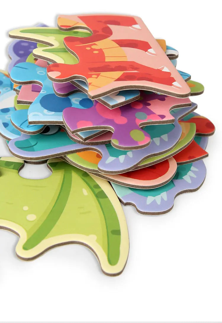 Wooden Jigsaw Puzzle Kids Toy Cartoon Animal Jigsaw Puzzles Game Early Educational Toys Gift Set for Children