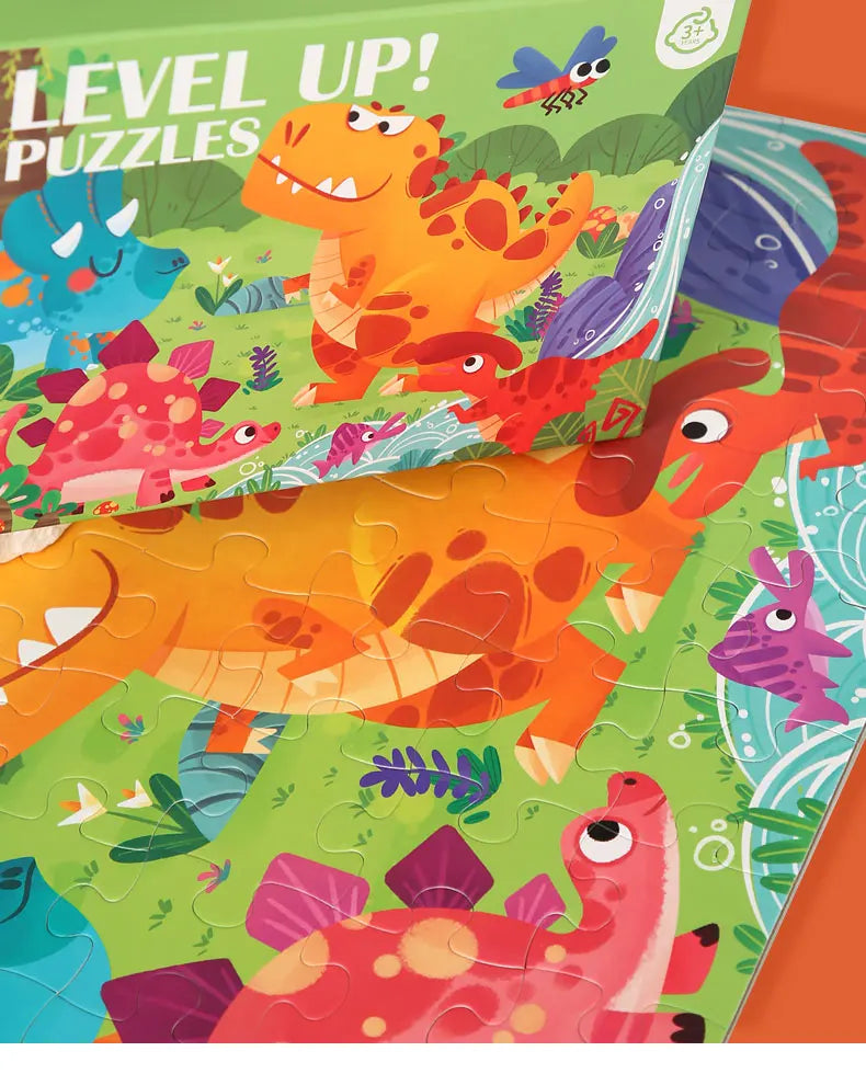 60-piece paper Custom Montessori Kids cartoon puzzle puzzle creative toy puzzle set for kids boys and girls