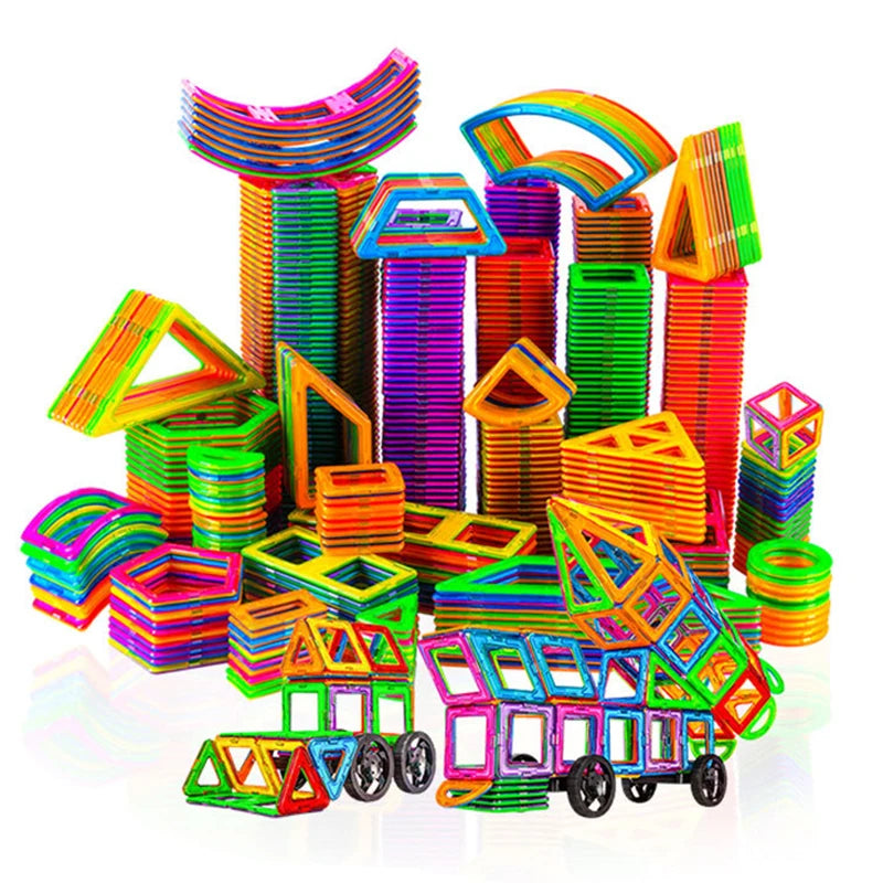 Magnet Building Tiles Magnetic Blocks Construction Set DIY Montessori Educational Toy Gifts for Preschool Boys Girls Toddlers