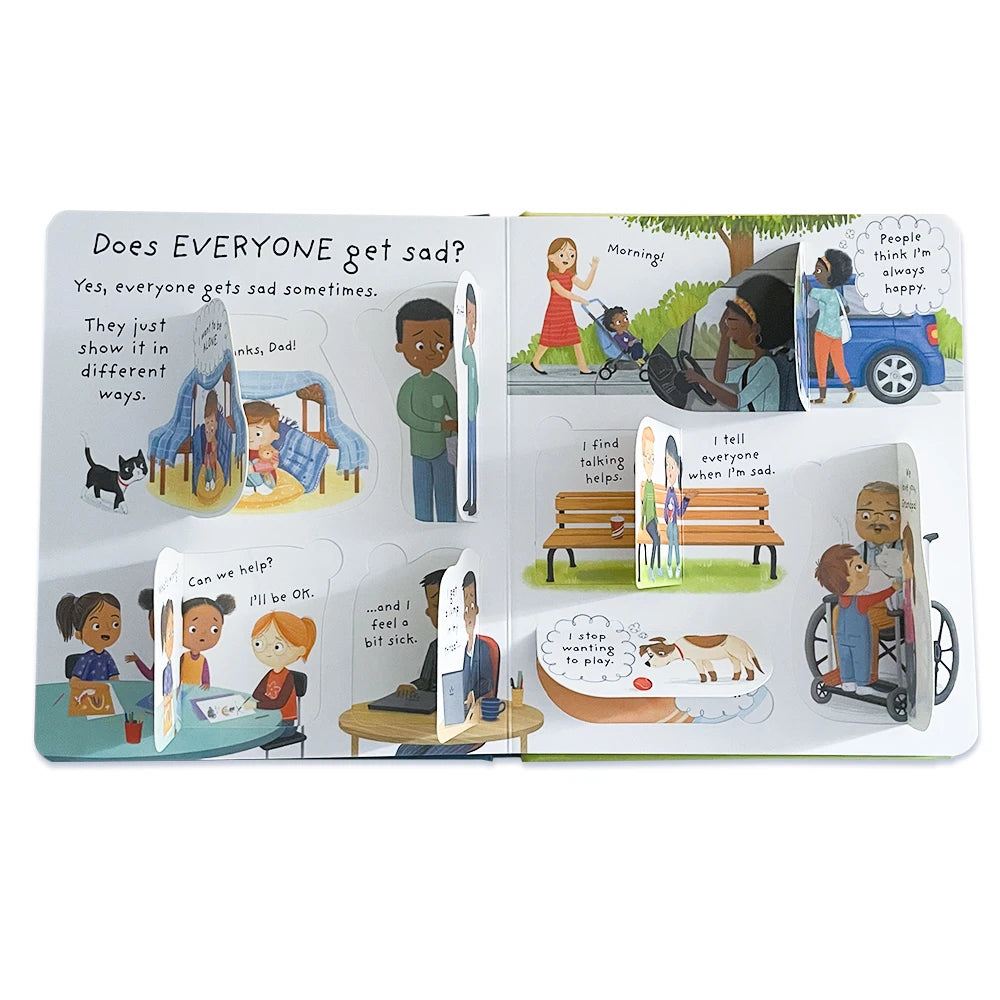 Usborne Lift The Flap Very First Questions & Answers Why Do I （Sometimes）Feel Sad ?  English Books for Kids 3D Flap Board Book